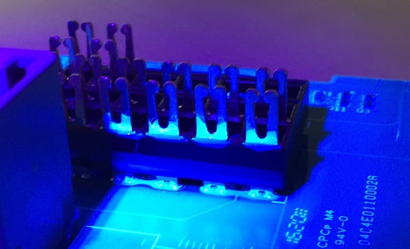 Conformal coating wicking on connector pins Conformal coating wicking on connector pins