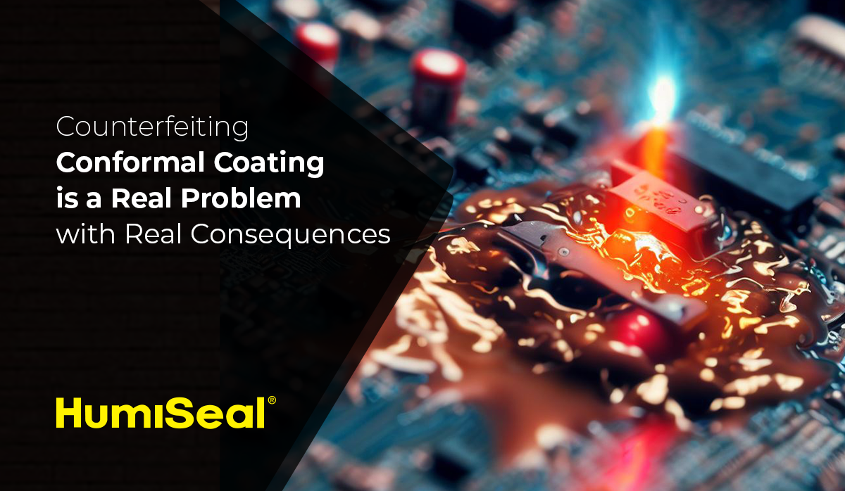 Failure of electronic components due to the use of counterteit conformal coatings