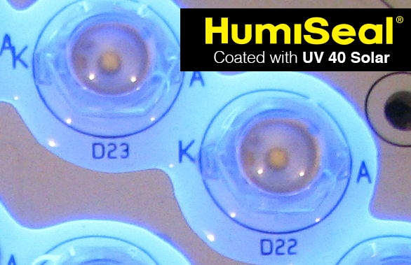 LED coated with UV40 Solar 