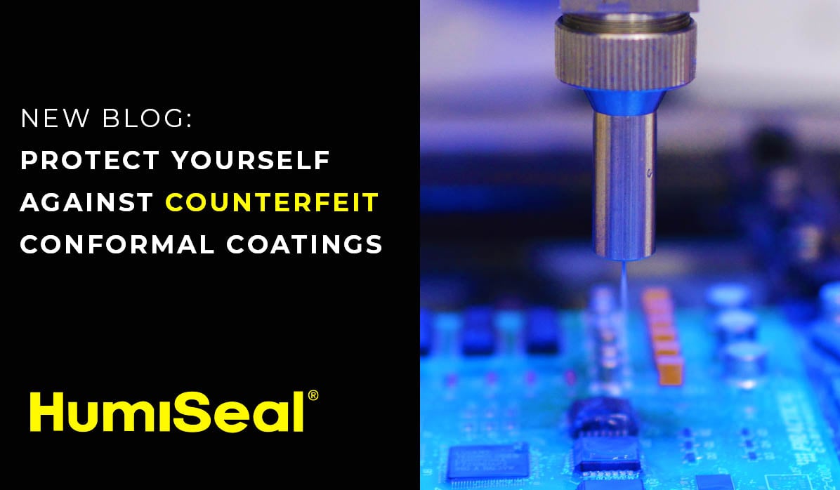 Spraying counterfeit Conformal Coatings on a printed circuit board
